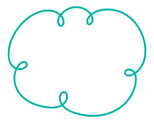 シンプルな吹き出し　雲形