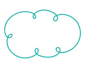 シンプルな吹き出し　雲形