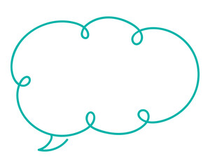 シンプルな吹き出し　雲形