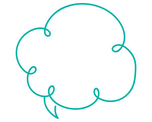 シンプルな吹き出し　雲形