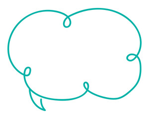 シンプルな吹き出し　雲形