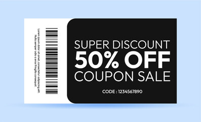 Super Sale 50 Off Coupon with Barcode
