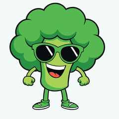 design logo icon illustration vector cartoon  broccoli