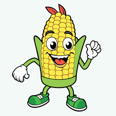 design logo icon illustration vector cartoon corn