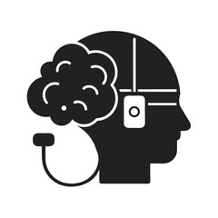 Brain Computer Interface Headset Mind Art Vector Graphic