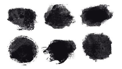 Black Ink Brush Stroke. Isolated on White Background. A bold black brush stroke with rough texture, isolated on a white background.