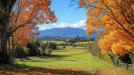 Naklejka premium autumn in the mountains