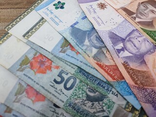 background of malaysia and Indonesia bank note