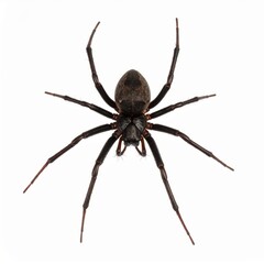 Fototapeta premium Spider close view over white background, no shadow