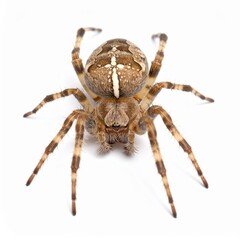 Fototapeta premium Spider close view over white background, no shadow
