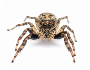 Fototapeta premium Spider close view over white background, no shadow