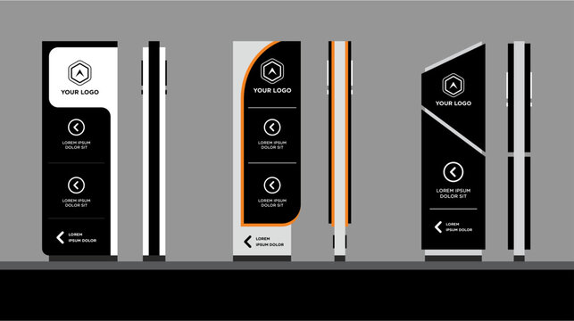 Exterior and interior signage template set corporate identity
