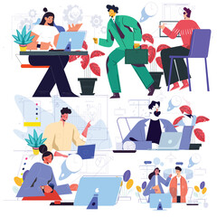 workers at work