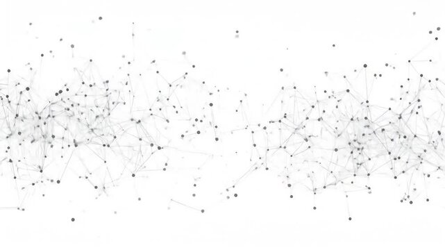 Abstract network of interconnected points and lines