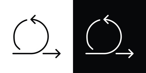 Agile icon design. simple stroke line vector icon set