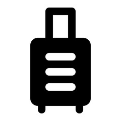 luggage black glyph icon