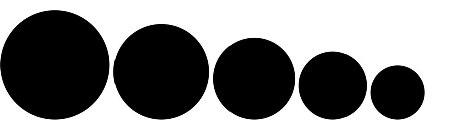 Geometric Circle Size Progression Vector Set