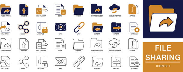file sharing icons for uploads, download, cloud, transfer, data, exchange, collaboration, storage, workflow, and digital communication visuals.