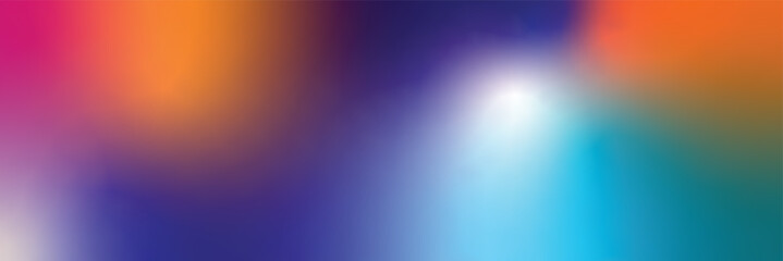 Blurred large panoramic summer background multicolored gradient  Vector illustration