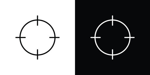 Target icon design. simple stroke line vector icon set