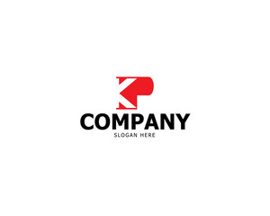Logo Letter Initial K and P For your Company Simple Vector