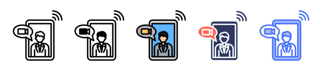 Video Health line icon