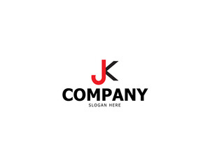 Logo Letter Initial J and K For your Company Simple Vector