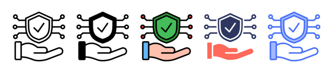 Healthcare Security line icon