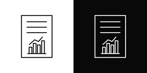 Report icon design. simple stroke line vector icon set