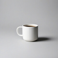 cup of coffee on white background