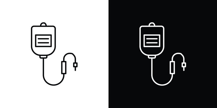IV bag icon design. simple stroke line vector icon set