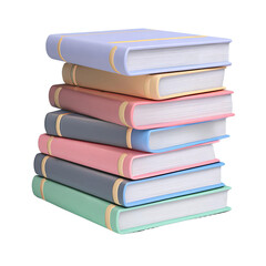 A colorful stack of books ready for reading and learning.