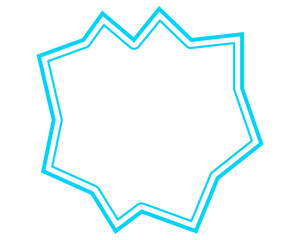 シンプルな二重線の吹き出し　ギザギザした形