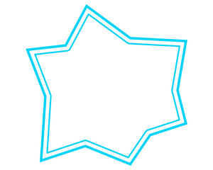 シンプルな二重線の吹き出し　ギザギザした形