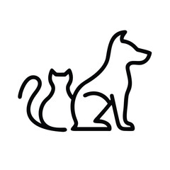 Minimal thin line pet icon