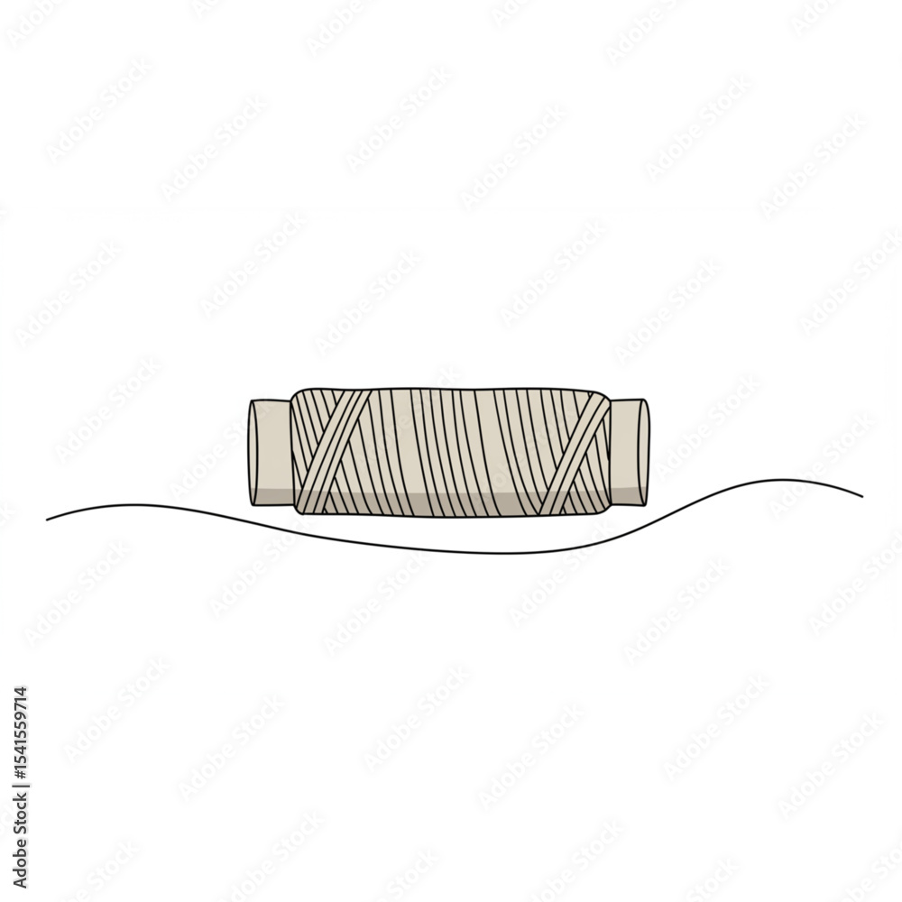 Poster elegant spool of thread design element perfect for crafting logos branding projects textile patterns