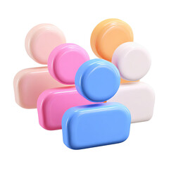 Stylized abstract figures representing diverse individuals.