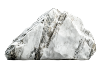 Stunning White Marble Rock Sculpture