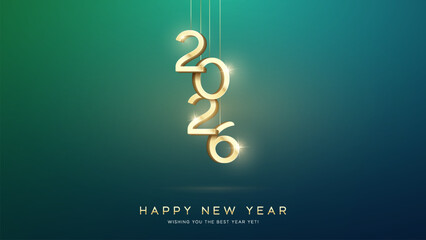 3D 2026 Happy new year letters banner, 2026 Happy new year vector art and illustration. 2026 Happy new year letters banner, Happy new year vector art and illustration.  © King Designz