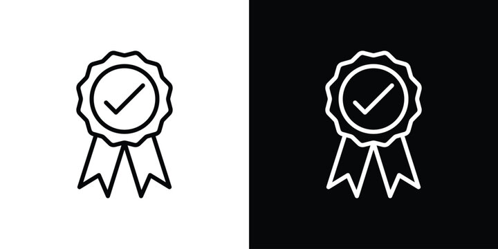Accreditation icon design. simple stroke line vector icon set