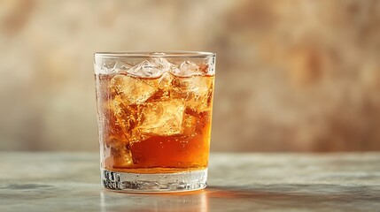 Natural kombucha fermented tea beverage healthy organic drink in glass