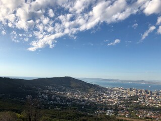 view of the city from the hill