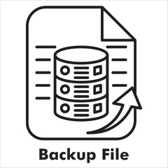 Backup File Outline Icon
