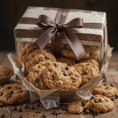 Gourmet Chocolate Chip Cookies Gift Box: A Delicious Treat .