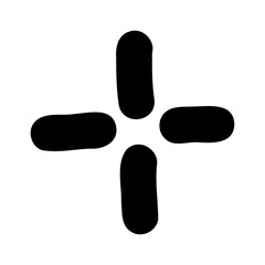 Simple hand drawn star. Doodle stars shape elements