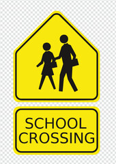 school crossing sign board