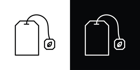 Tea bag icon design. simple stroke line vector icon set