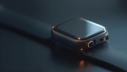Closeup High-Resolution Shot of a Sleek Modern Smartwatch