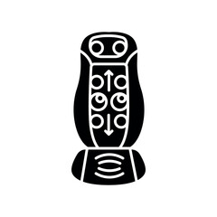 smart back massager black flat icon for digital and print projects.