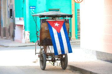 Autochthonous transport bike to the tourist in cuba